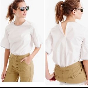 J. Crew Tipped Button Back Bell Sleeve Top